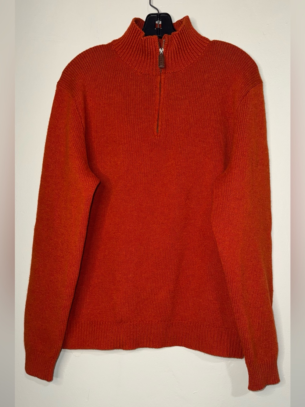 Polo by Ralph Lauren Orange Half-Zip Wool Sweater